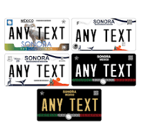 Amazon.com: X Graphics Sonora Custom License Plate Add Your Own Text for  Car Truck SUV Placa Personalizada : Automotive