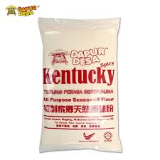 It is these glutens that give structure to the breads and other bakery products made using flours. 5kg Dapur Desa Spicy Kentucky Flour All Purpose Seasoned Flour Buy Fried Chicken Flour Spicy Kentucky Flour Bulk Flour Product On Alibaba Com
