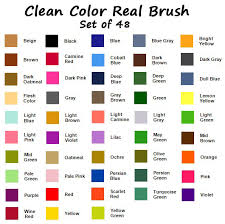 zig clean color real brush 48 color collection w case bonus water brush