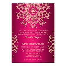 Hot Pink And Gold Indian Style Wedding Invitation Zazzle Co Uk Indian Wedding Invitations Wedding Invitations Hindu Wedding Invitations
