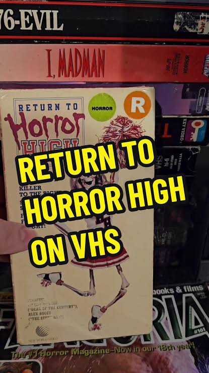 Replying to @horrorblondie87 Return To Horror High on VHS  #returntohorrorhigh #horrormovierecommendation #80shorror #80shorrormovie  #80shorrormovies #vhsvideo