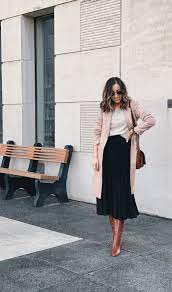Favorite Way To Style Pleated Skirts For Fall Midi Skirt Outfit Winter Pleated Midi Skirt Outfit Fashion