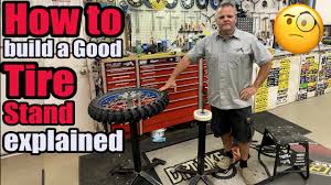 Bikemaster's tire changing stand with bead breaker is designed to help simplify the often frustrating task of changing your motorcycle tire. How To Build Your Own Tire Changing Stand Youtube