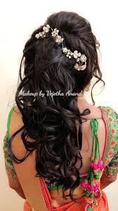Romantic Bridal Updo By Vejetha For Swank Bridal Hairstyle Curls Hair Accessory Bridal Silk Saree Saree Blous Long Hair Styles Hair Styles Curly Hair Baby