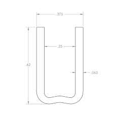 U030x U Channel For 1 4 Panels Paneling Stainless Steel 304 Channel