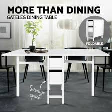 Folding tables & chairs (28). Artiss Dining Table Extendable Folding Tables Drawers Storage White Restaurant 9350062112670 Ebay