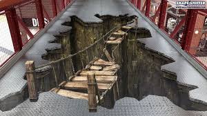 Floor Graphics 3d Floor Hole Pit Hanging Bridge Streetart Catwalk Con Imagenes Arte Hole