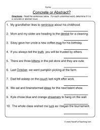 common or abstract nouns worksheet have fun teaching