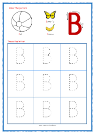 The alphabet and alphabetical order is also covered. Capital Letter Tracing With Crayons 02 Alphabet B Tracinget Alphabet Letter Pdf Printable Number Math Worksheet