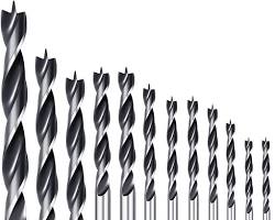 Image of drill bit set with various types and sizes