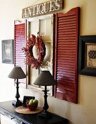 21 Rosemary Lane I Shutter To Think Repurposing Wood Shutters And Louver Doors For Home Decor Decorating Idea Decor Window Frame Decor Diy Home Decor