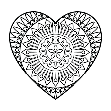 Mandala Coloring Pages For Kids Heart Coloring Pages Mandala Coloring Shape Coloring Pages