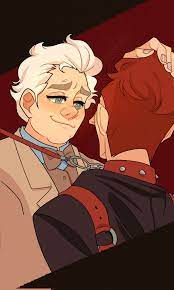 aziraphale bondage collar crowley gay good omens 