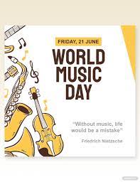 World Music Day Instagram Post Template Free Jpg Psd Template Net World Music Day Music Day World Music