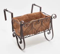 Get info of suppliers, manufacturers, exporters, traders of wrought iron planters for buying in india. Plow Hearth Small Wrought Iron Railing Planter With Coco Liner Qvc Com