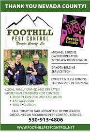 Yup, termites, bed bugs, ants, spiders (oh my), wasps and cockroaches! Foothill Pest Control Nevada County Home Facebook