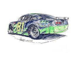 You draw, and a neural network tries to guess what you're drawing. Ascar Us Race Car Ink Drawing And Watercolor Carry All Pouch For Sale By Frank Ramspott