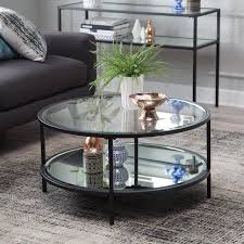 Enjoy free shipping on most stuff, even big stuff. Coaster 720718 Co Round Glass Top Coffee Table Chocolate Chrome Walmart Com Round Glass Coffee Table Black Glass Coffee Table Glass Coffee Table Decor