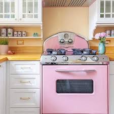 vintage pink stove design ideas