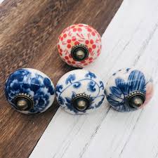 This red version features sweet floral detail and a burst of metal in the center. Cabinet Pulls Home Ceramic Cabinet Pull Door Knobs Handle Kitchen Cupboard Hardware Drawer Rudisbakery Com
