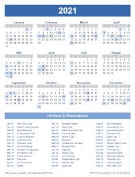 Download A Free Printable 2021 Calendar With Holidays From Vertex42 Com In 2020 Holiday Calendar Printable Calendar 2019 Template Calendar Template