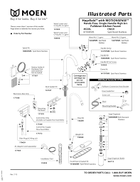 Check spelling or type a new query. Moen 87350esrs Haysfield Single Handle Pulldown Sprayer Touchless Kitchen Faucet W Motionsense And Power Clean In Spot Resist Stainless Replacement Part List Manualzz