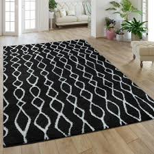 So ist der gegensatz zwischen schwarz und weiß ist sehr modern. Hochflor Teppich Wohnzimmer Rauten Muster Teppich Schwarz Weiss Hochflor Teppich Teppich