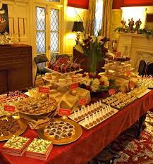 A Party Style Xmas In July Holiday Dessert Table Christmas Buffet Holiday Desserts Table Christmas Dessert Table