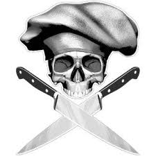 La imagen vectorial cráneo humano pirata con dos cuchillos sobre un fondo en blanco puede ser utilizada para propósitos personales y comerciales, de acuerdo con las condiciones de la licencia sin royalties adquirida. Pin On Chefing Stuff