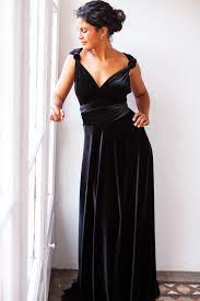 Black Velvet Dress Long Black Evening Dress Velvet Infinity Etsy Black Bridesmaid Dresses Long Velvet Dress Long Long Black Evening Dress