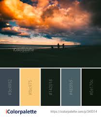 #795e42, #289aa9, #fbdc5c a nice combination of brown, blue and yellow. 1341 Sunset Color Palette Ideas In 2021 Icolorpalette