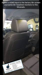 Pin By Sound Decisions On Added A Hdmi Input To The Factory 8in Screen And Some 9in Headrest Monitors To This Silverado Headrest Car Seats Ads