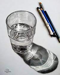 رسومات ثلاثية الأبعاد 3d باقلام الرصاص pencil sketch متقنة جدا فن صورة ٤ still life drawing realistic drawings student art