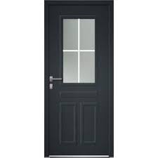 Porte D Entree Pvc Arcadia Premium H 215 X L 90 Cm 1 2 Gris Anthra P Droit Porte Entree Pvc Porte D Entree