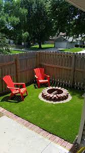 Artificial Turf And Firepit In A Small Outdoor Space Artificial Turf Backyard Turf Backyard Artificial Turf