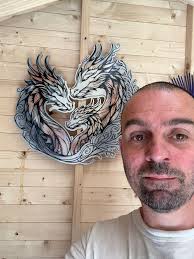 Made in Falkirk. This custom dragon family would have to be one of my favs.  The customer wanted colours to match her decor. Can be done with any colour  though. This one