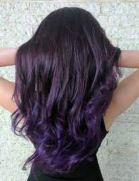 If you're not sure what shade of purple will go with your skin tone, this ultra dark purple is a good option that will blend well with most complexions. 25 Balayage Hairstyles For Black Hair Purple Balayage Short Hair Balayage Balayage Hair
