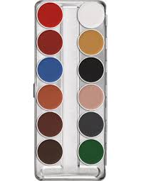 Aquacolor Palette 12 Colors Kryolan Professional Make Up