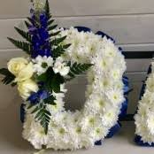 Where our designs include a sundry item like a vase or basket it may not always be possible to. Red White And Blue Dad Funeral Heart Wreaths