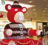 Outdoor Christmas Decoration Large 3D LED Teddy Bear Motif Lights