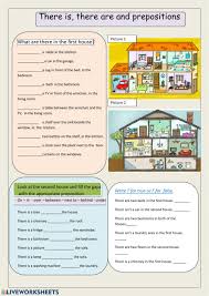 What do you mean by there are, there are? There Is There Are And Prepositions Worksheet