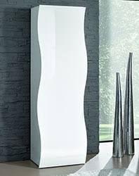 Armadietto autoportante salvaspazio in legno bianco mdf da 60x30x80 cm, da poter . Guardaroba Da Ingresso Bianco Lucido Linea Onda Armadio Salvaspazio Moderno Armadi Homelook