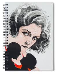 ''Smouldering Fires'', 1925, movie poster painting by Eric Rohman Spiral  Notebook