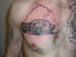 Car tattoo is an elaborate tattoo found on the back portion or the shoulders of muscular men. 50 Awesome Car Tattoos