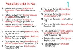 All amendments up to 1 january 2007 : Factories And Machinery Act 1967 Fma 1967