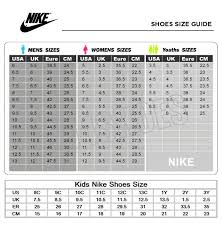Nike Shoes Size Chart Womenshoessizechart Shoes For Girls