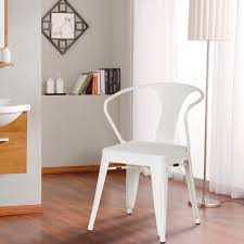 Adeco Cream Chair White Metal Chairs Metal Chairs Furniture