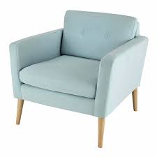 Fauteuil Vintage En Tissu Bleu Clair Noe Fauteuil Vintage Mobilier De Salon Deco Ameublement