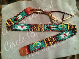 Medicine Wheel Beaded Hatband Circle 8 Beadwork Loom Beading Beaded Hat Bands Beaded Hat Band