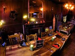 A Meal At The Hellfire With Friends At Halloween Theme Hotel Gothic Decor House Restaurant